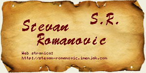 Stevan Romanović vizit kartica